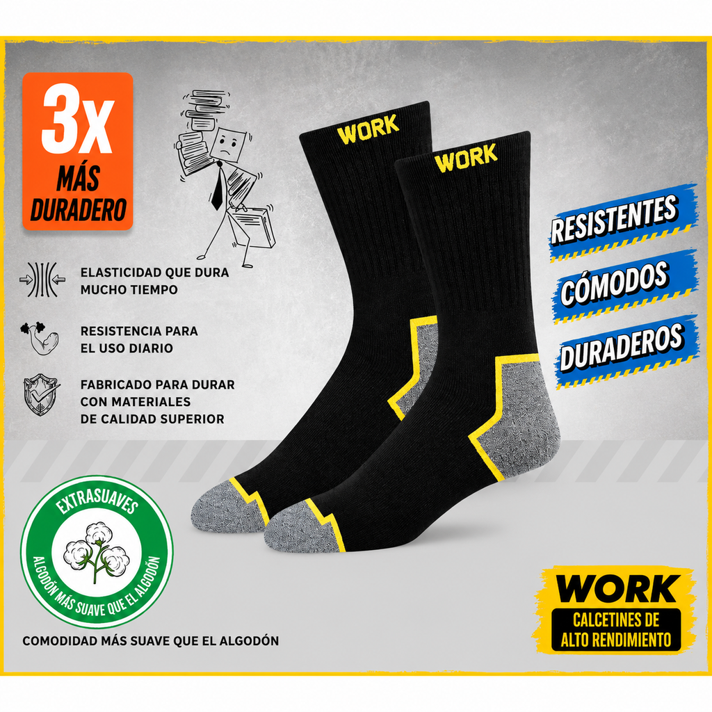 Chaussettes orthopédiques anti-ampoules – Lot de 3 paires