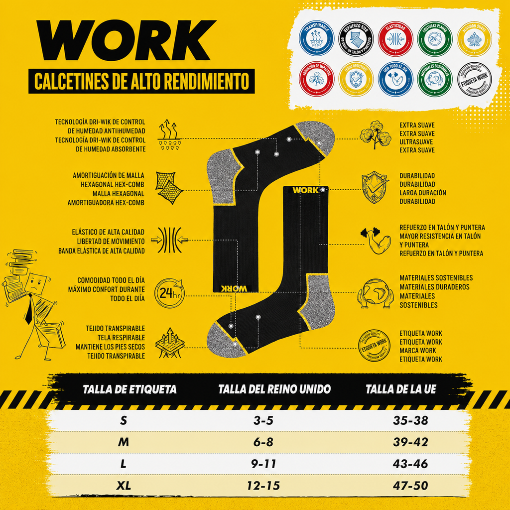 Chaussettes orthopédiques anti-ampoules – Lot de 3 paires