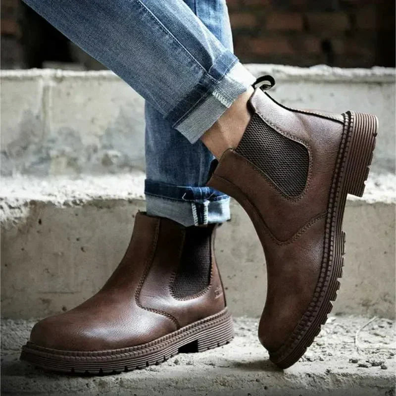 Bottes de sécurité imperméables avec embout en acier – Protection et confort tout-terrain