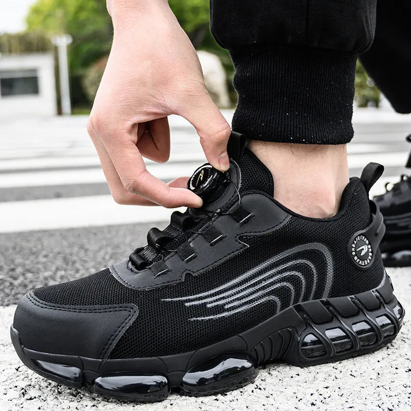 Chaussures de sécurité avec système de réglage rotatif – Protection et confort toute la journée