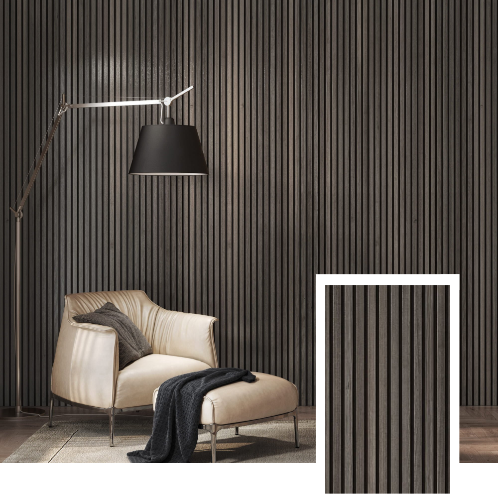 Vert™ Akoestisch lattenpaneel — Gerookt eiken (2,7 m × 1,10 m)