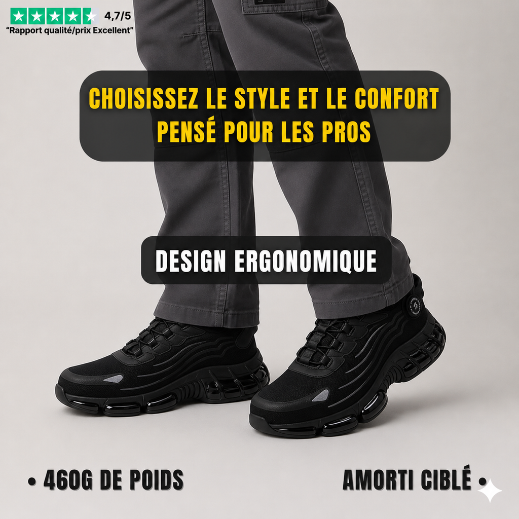 Chaussures de sécurité à bout renforcé – Protection et confort supérieurs